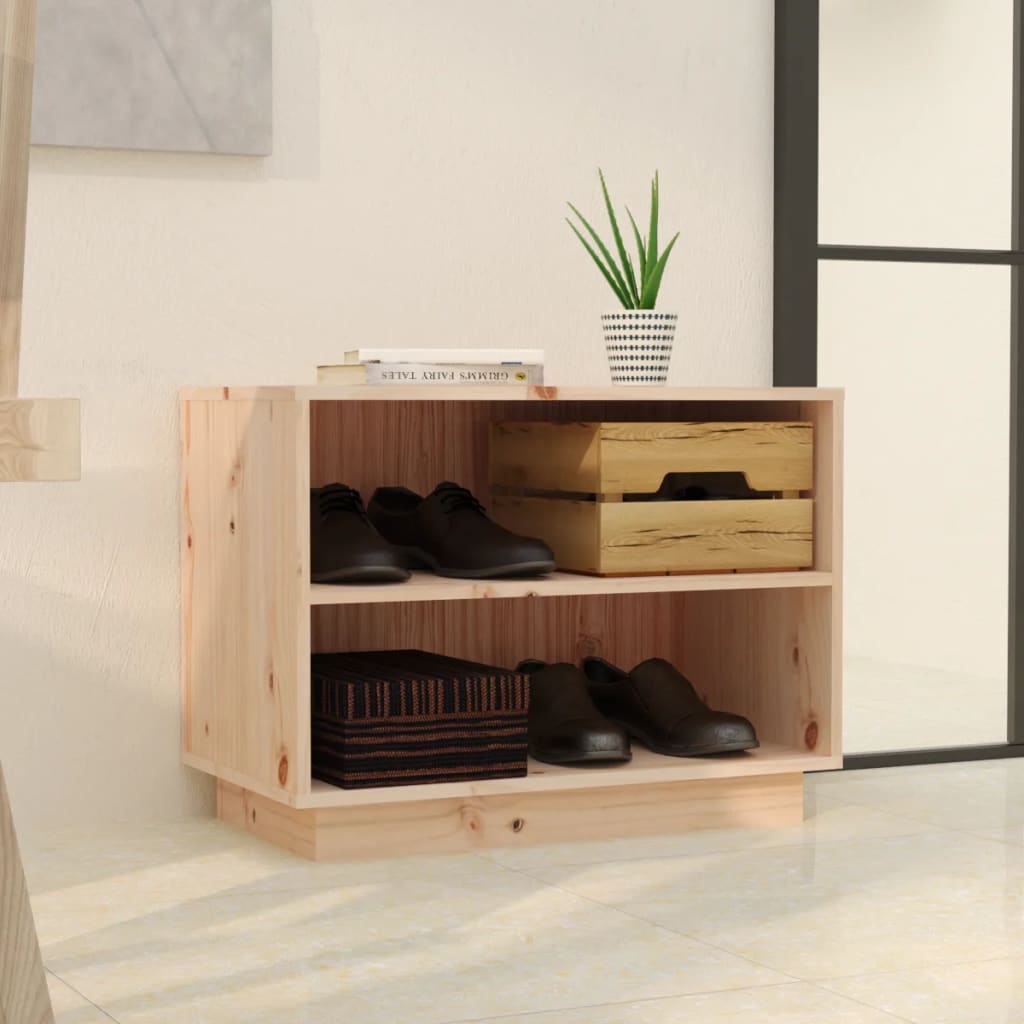 Shoe Cabinet 60X34X45 Cm Solid Wood Pine