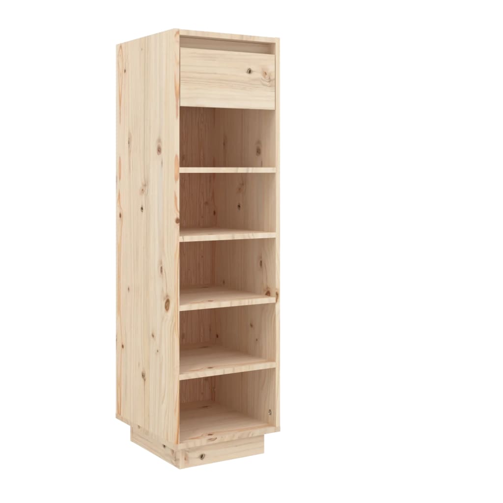 Shoe Cabinet 30X34X105 Cm Solid Wood Pine