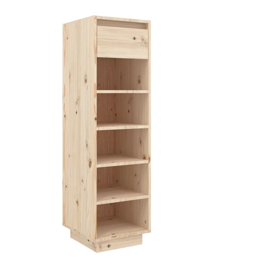Shoe Cabinet 30X34X105 Cm Solid Wood Pine