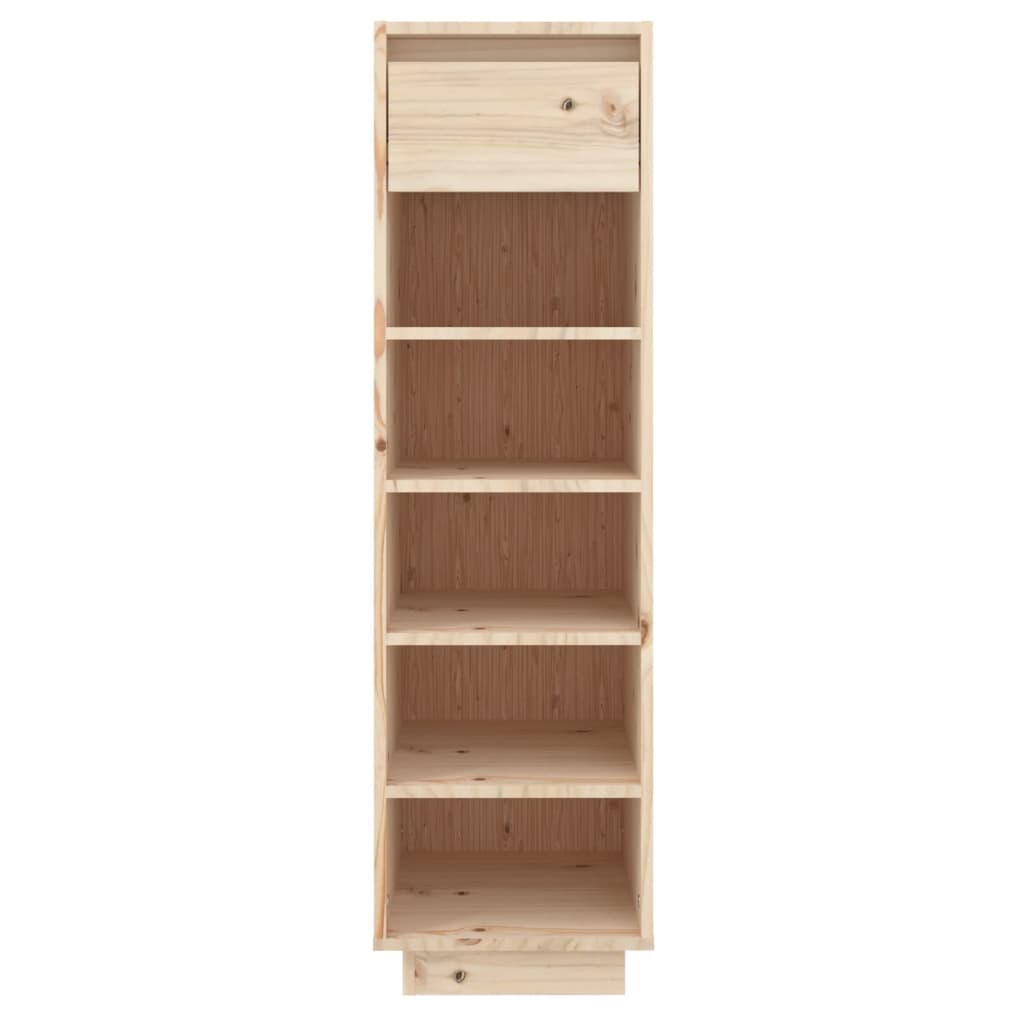 Shoe Cabinet 30X34X105 Cm Solid Wood Pine