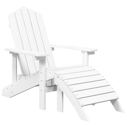 Garden Adirondack Chairs 2 Pcs With Footstools Hdpe