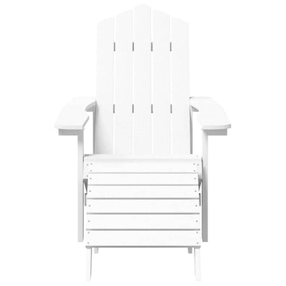 Garden Adirondack Chairs 2 Pcs With Footstools Hdpe
