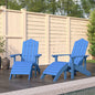 Garden Adirondack Chairs 2 Pcs With Footstools Hdpe