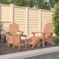 Garden Adirondack Chairs 2 Pcs With Footstools Hdpe