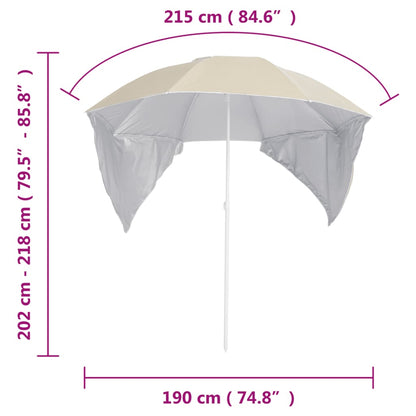 Beach Parasol With Side Walls 215 Cm