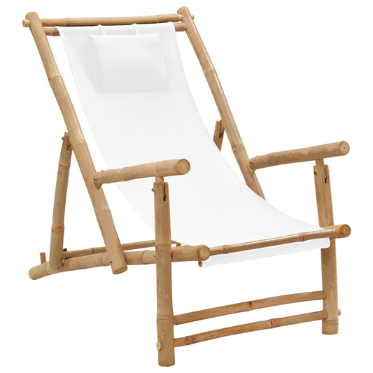 Deck Chair Bamboo And Canvas