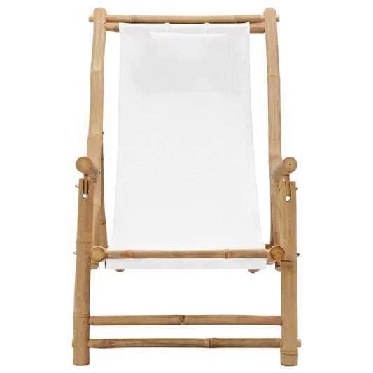 Deck Chair Bamboo And Canvas