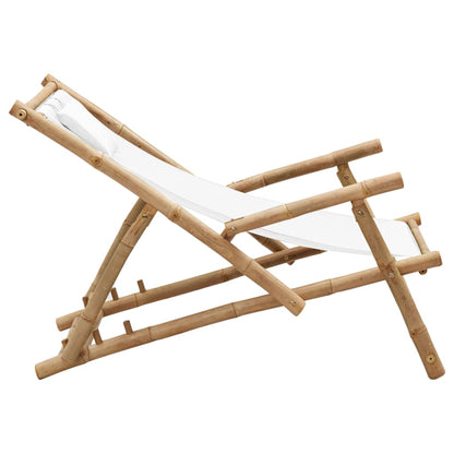Deck Chair Bamboo And Canvas