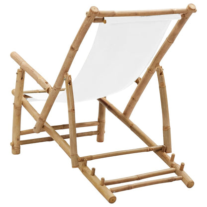 Deck Chair Bamboo And Canvas