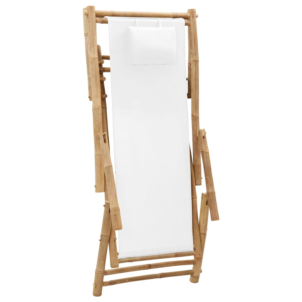 Deck Chair Bamboo And Canvas