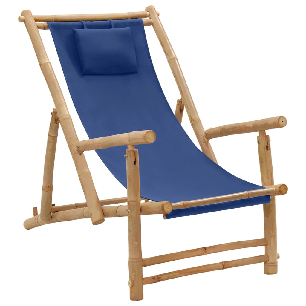 Deck Chair Bamboo And Canvas