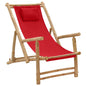 Deck Chair Bamboo And Canvas