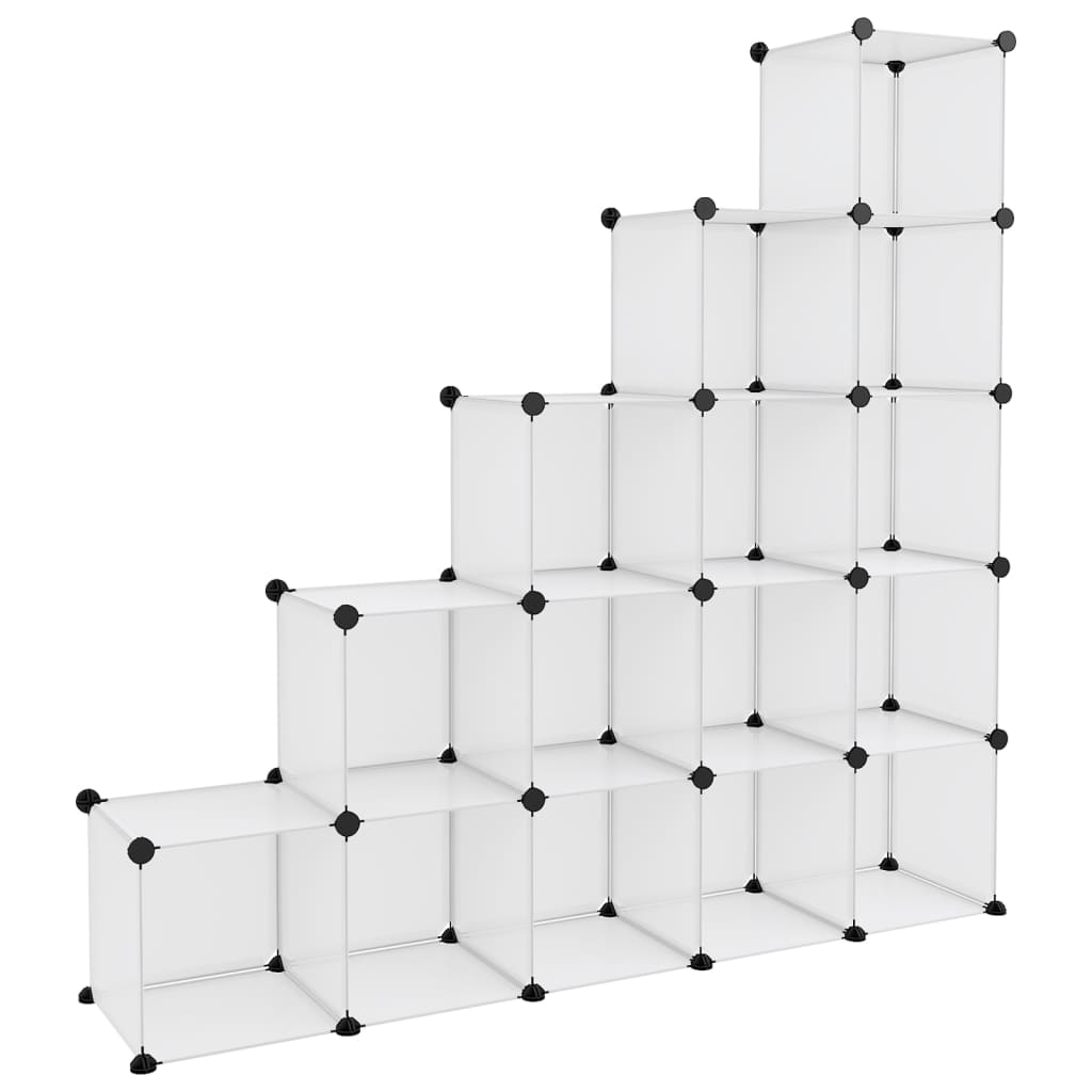 Storage Cube Organiser With 15 Cubes Pp