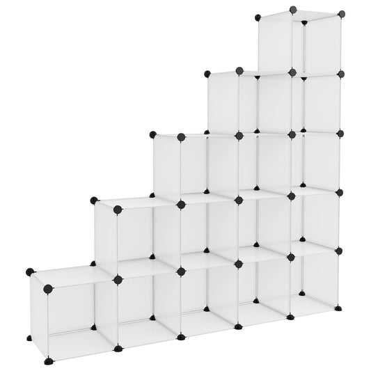 Storage Cube Organiser With 15 Cubes Pp