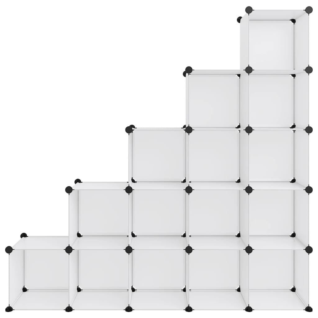 Storage Cube Organiser With 15 Cubes Pp