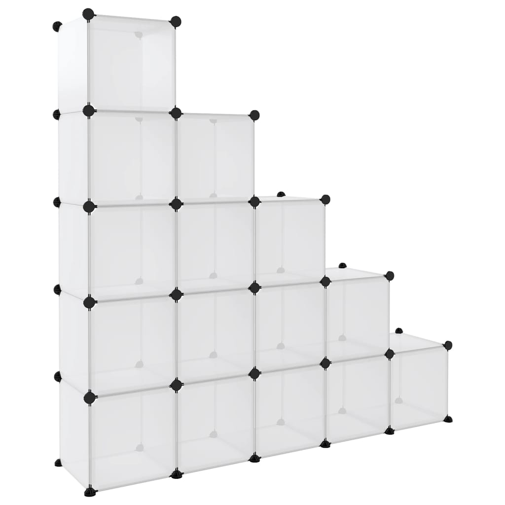 Storage Cube Organiser With 15 Cubes Pp