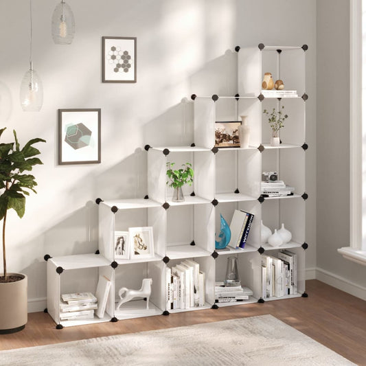 Storage Cube Organiser With 15 Cubes Pp