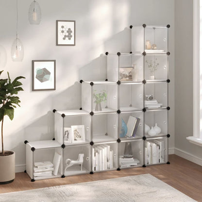 Storage Cube Organiser With 15 Cubes Pp