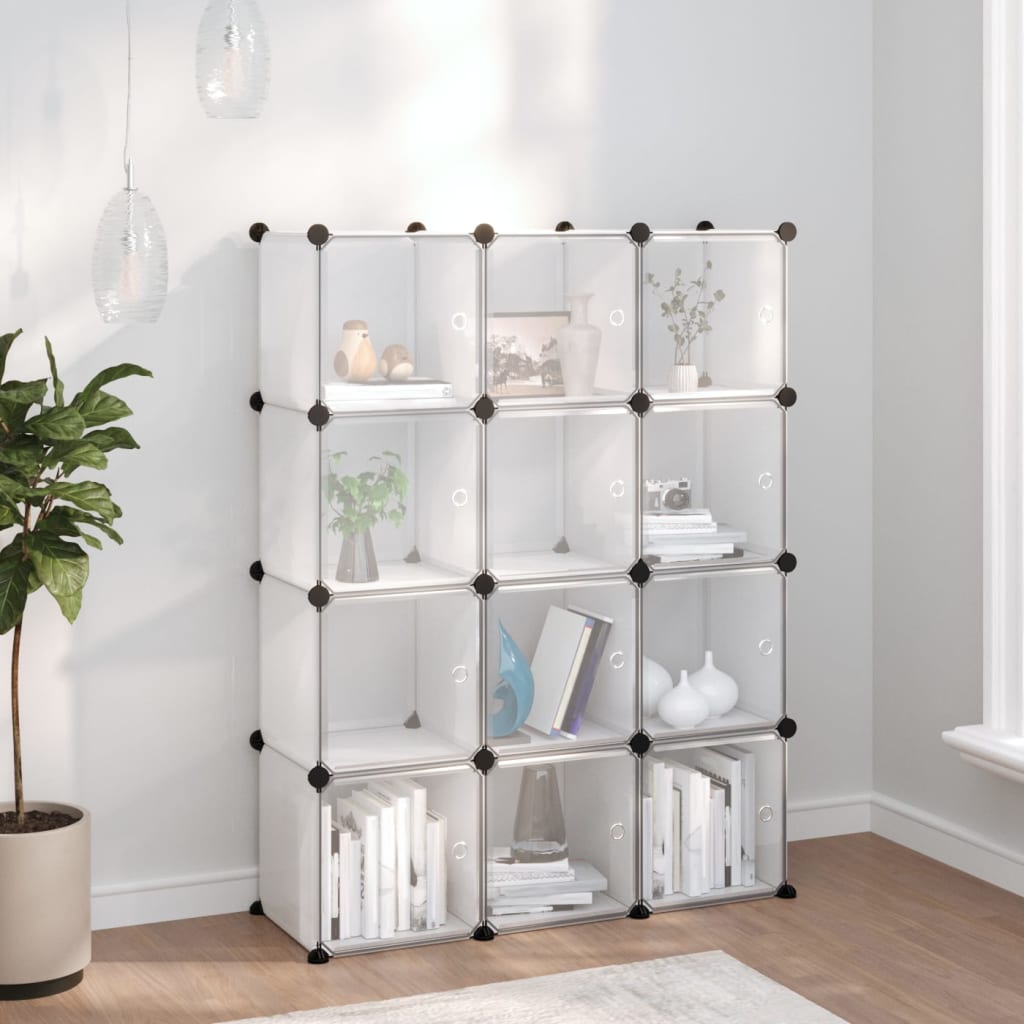 Storage Cube Organiser With 15 Cubes Pp