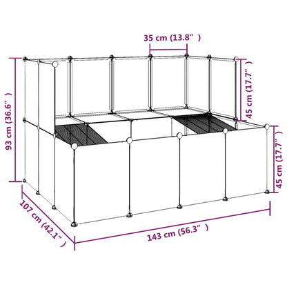 Small Animal Cage 143X107X93 Cm Pp And Steel
