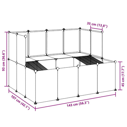 Small Animal Cage 143X107X93 Cm Pp And Steel