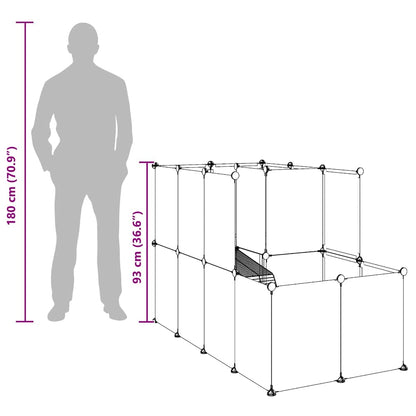 Small Animal Cage 142X74X93 Cm Pp And Steel