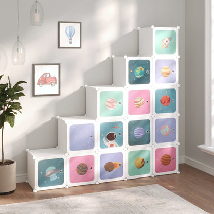 Cube Storage Cabinet For Kids With 10 Cubes Pp