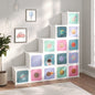 Cube Storage Cabinet For Kids With 10 Cubes Pp