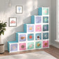 Cube Storage Cabinet For Kids With 10 Cubes Pp