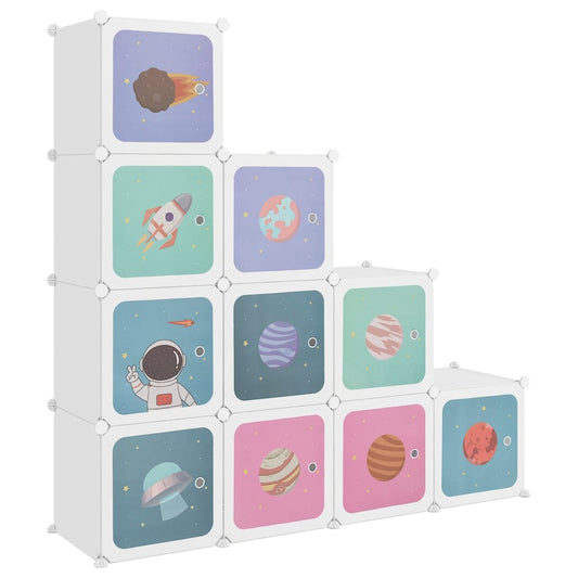 Cube Storage Cabinet For Kids With 10 Cubes Pp