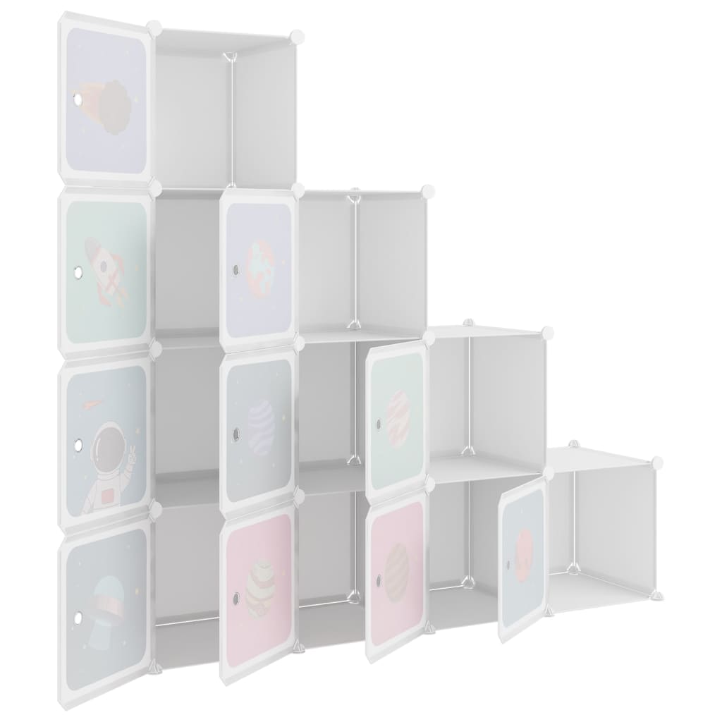 Cube Storage Cabinet For Kids With 10 Cubes Pp