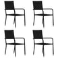 Garden Dining Chairs 2 Pcs Stackable Poly Rattan