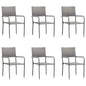Garden Dining Chairs 2 Pcs Stackable Poly Rattan