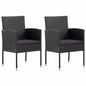 Garden Chairs With Cushions 2 Pcs Grey Poly Rattan