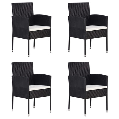 Garden Chairs With Cushions 2 Pcs Grey Poly Rattan