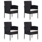 Garden Chairs With Cushions 2 Pcs Grey Poly Rattan