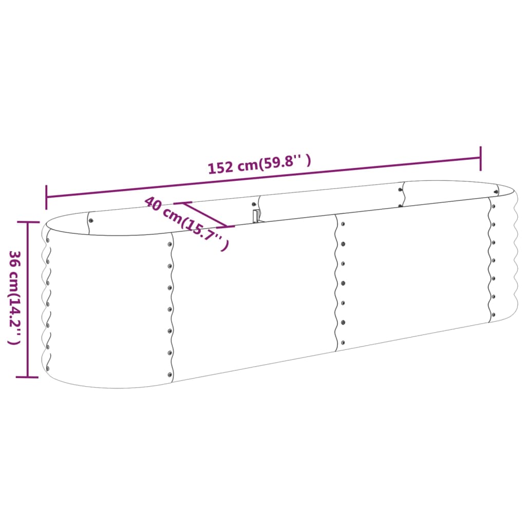 Garden Raised Bed Galvanised Steel