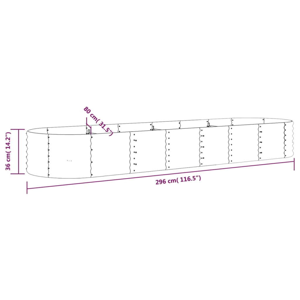 Garden Raised Bed Galvanised Steel