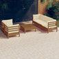 6 Piece Garden Lounge Set With Anthracite Cushions Pinewood
