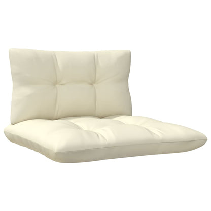 4-Seater Garden Sofa With Cream Cushions Solid Pinewood