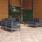 6 Piece Garden Lounge Set With Cream Cushions Solid Pinewood