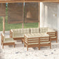 9 Piece Garden Lounge Set With Cushions Solid Pinewood