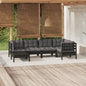 6 Piece Garden Lounge Set With Cream Cushions Solid Pinewood
