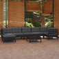 8 Piece Garden Lounge Set With Grey Cushions Solid Pinewood