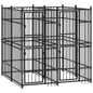 Outdoor Dog Kennel Steel 1.84 M²