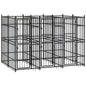 Outdoor Dog Kennel Steel 1.84 M²