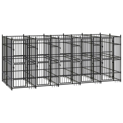 Outdoor Dog Kennel Steel 1.84 M²