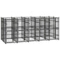Outdoor Dog Kennel Steel 1.84 M²