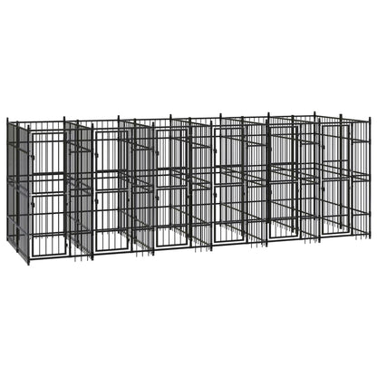 Outdoor Dog Kennel Steel 1.84 M²