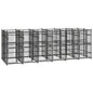 Outdoor Dog Kennel Steel 1.84 M²
